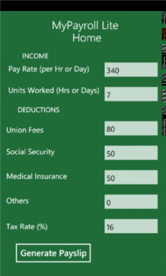 Скриншот приложения MyPayroll Lite - №2