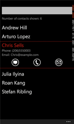 Скриншот приложения Quick Contacts - №2