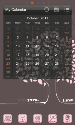 Скриншот приложения Lovetree Theme GO Launcher EX - №1