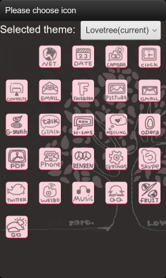Скриншот приложения Lovetree Theme GO Launcher EX - №2