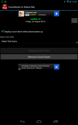 Скриншот приложения Countdown in Status Bar - №2