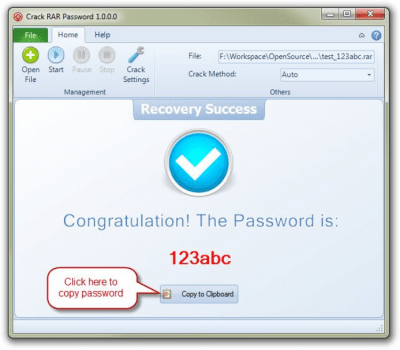 Скриншот приложения Magic RAR Password Recovery - №1