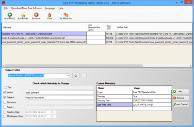 Скриншот приложения Free PDF Metadata Editor - №1