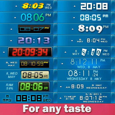 Скриншот приложения Free Desktop Clock - №1