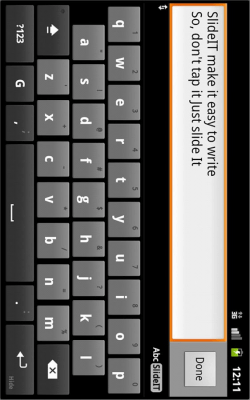 Скриншот приложения SlideIT Gingerbread Skin - №2