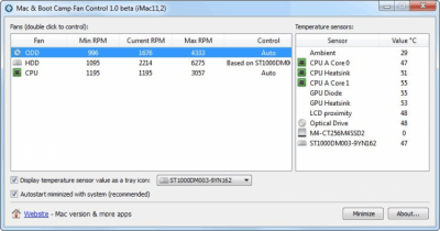 Скриншот приложения Macs Fan Control for Windows - №1