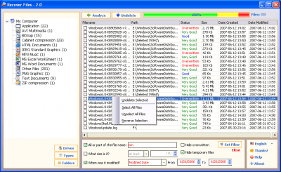 Скриншот приложения Recover Files Portable - №2