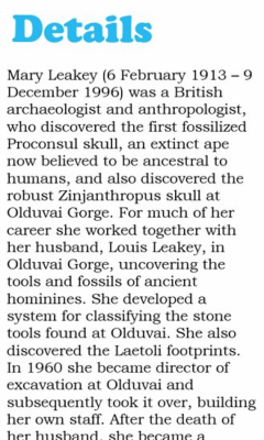 Скриншот приложения Mary Leakey - №2