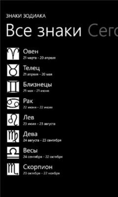 Скриншот приложения Знаки Зодиака - №2