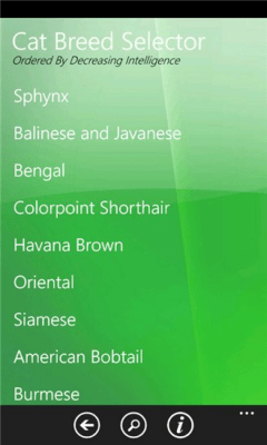 Скриншот приложения Cat Breed Selector Free - №2