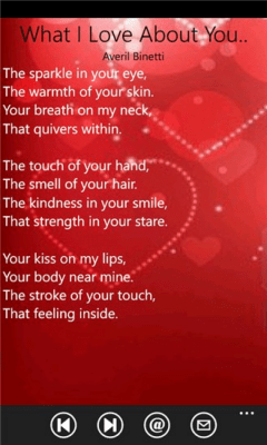 Скриншот приложения Romantic Poems - №2