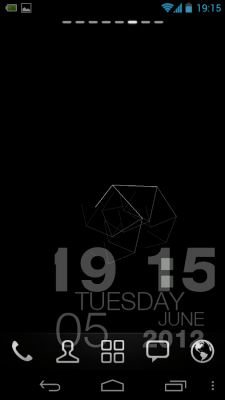 Скриншот приложения LWP+Fractal clock - №2