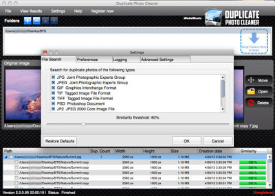 Скриншот приложения Duplicate Photo Cleaner for Mac - №2