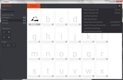 Скриншот приложения BirdFont для Windows - №2