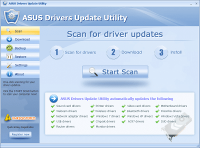 Скриншот приложения ASUS Drivers Update Utility - №1