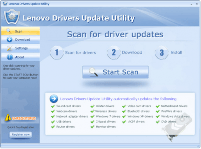 Скриншот приложения Lenovo Drivers Update Utility - №1