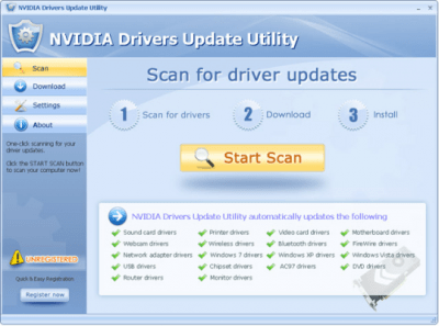 Скриншот приложения NVIDIA Drivers Update Utility - №1