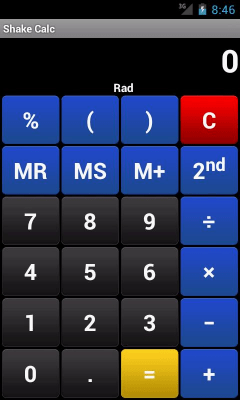 Скриншот приложения Shake Calc - Calculator - №1