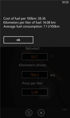 Скриншот приложения Fuel Calculator - №2
