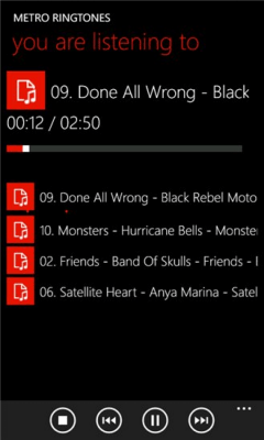Скриншот приложения Metro Ringtones (Free) - №2
