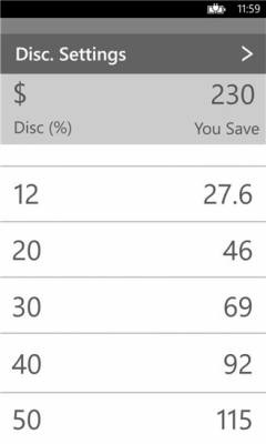 Скриншот приложения QuickDiscountCalculator - №2