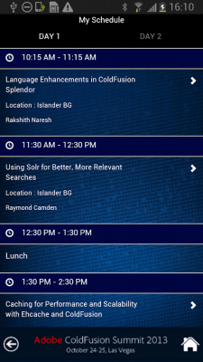 Скриншот приложения CFSummit2013 - №2