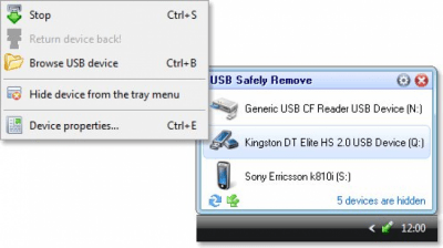 Скриншот приложения USB Safely Remove - №1