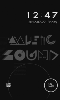 Скриншот приложения Typo Black GO Locker Theme - №2