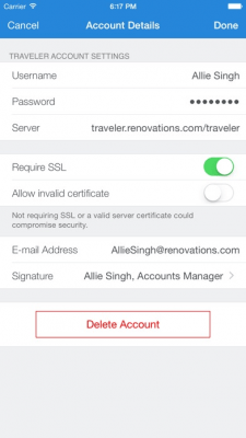 Скриншот приложения IBM Notes Traveler Companion - №2