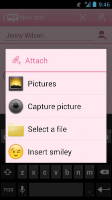 Скриншот приложения mysms - Pink Theme - №2