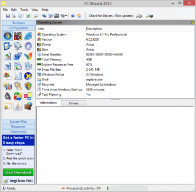 Скриншот приложения PC Wizard Portable - №2