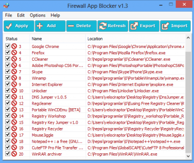 Скриншот приложения Firewall App Blocker - №1