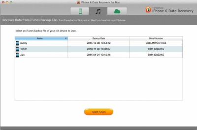 Скриншот приложения Tenorshare iPhone 6 Data Recovery Mac - №2