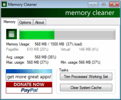 Скриншот приложения Memory Cleaner - №1