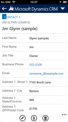 Скриншот приложения Microsoft Dynamics CRM for iPhone - №2