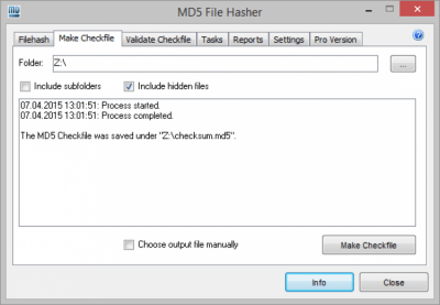 Скриншот приложения MD5 File Hasher - №2