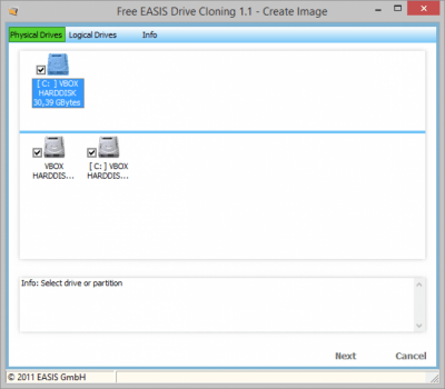 Скриншот приложения EASIS Drive Cloning - №1