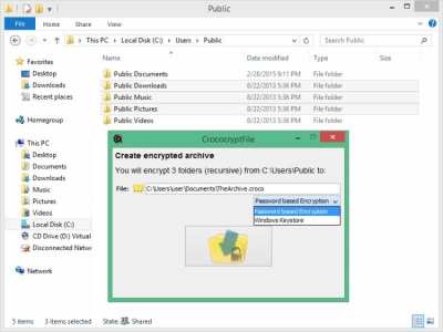 Скриншот приложения CrococryptFile Portable - №2