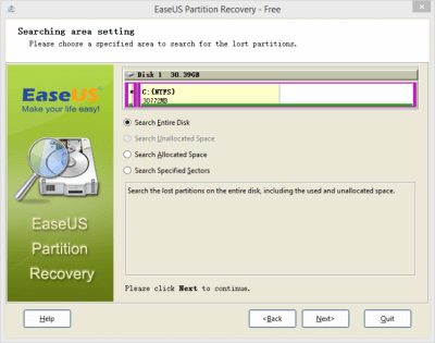 Скриншот приложения EaseUS Partition Recovery Wizard - №2