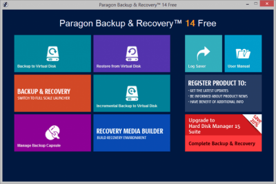 Скриншот приложения PARAGON Backup & Recovery - №1