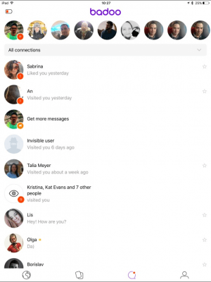 Скриншот приложения Badoo – Знакомьтесь, общайтесь, встречайтесь - №2