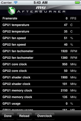 Скриншот приложения MSI Afterburner APP - №2