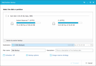 Скриншот приложения EaseUS Todo Backup Free - №2