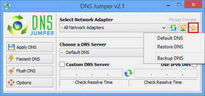 Скриншот приложения DNS Jumper - №1