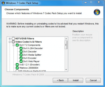 Скриншот приложения Windows 7 Codec Pack - №2