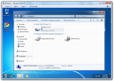 Скриншот приложения Windows Virtual PC - №2