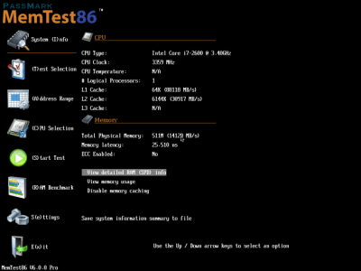 Скриншот приложения Memtest86 - №2