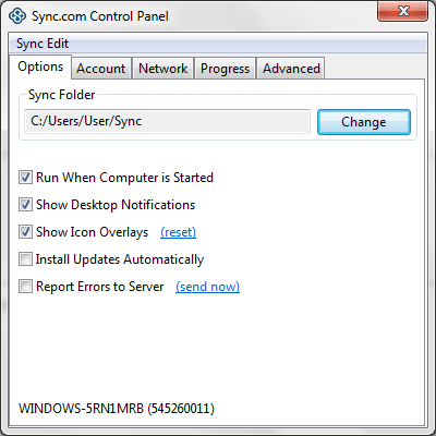 Скриншот приложения Sync for Windows - №2