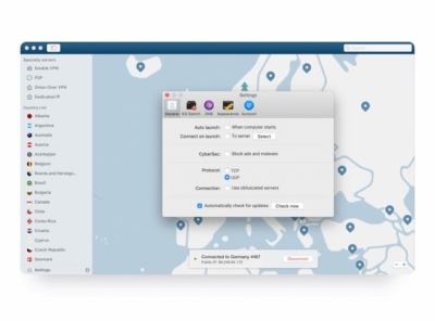Скриншот приложения NordVPN для Mac - №2