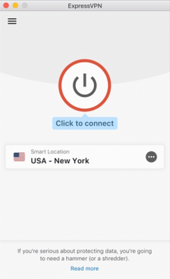 Скриншот приложения ExpressVPN для macOS - №1